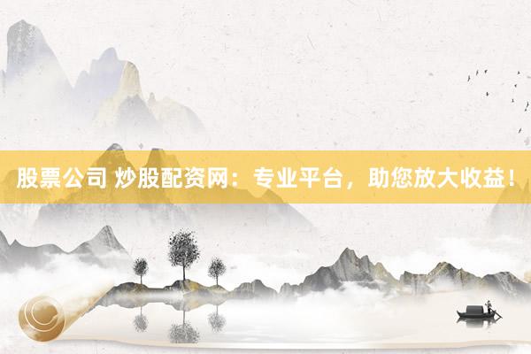 股票公司 炒股配资网：专业平台，助您放大收益！