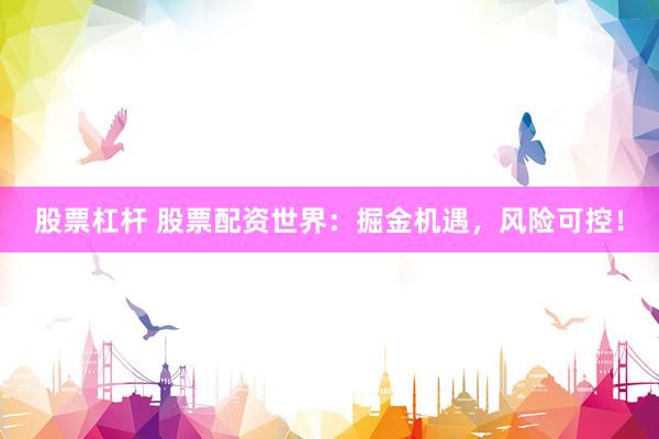 股票杠杆 股票配资世界：掘金机遇，风险可控！