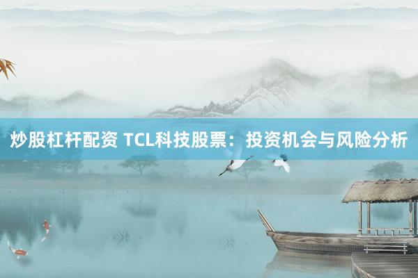 炒股杠杆配资 TCL科技股票：投资机会与风险分析