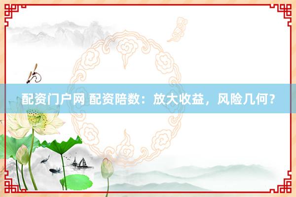 配资门户网 配资陪数：放大收益，风险几何？