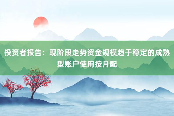 投资者报告：现阶段走势资金规模趋于稳定的成熟型账户使用按月配