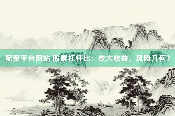配资平台网站 股票杠杆比：放大收益，风险几何？
