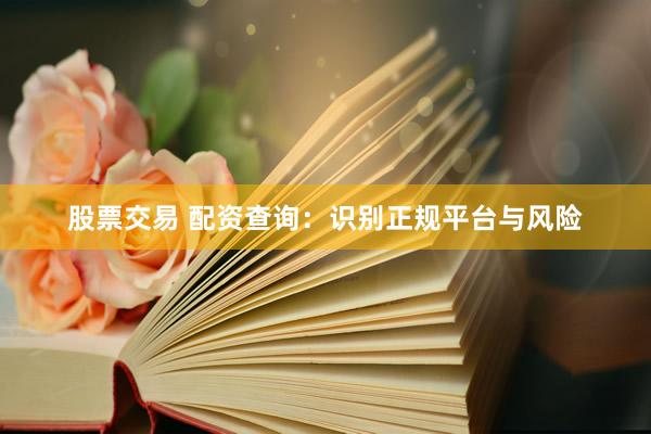 股票交易 配资查询：识别正规平台与风险