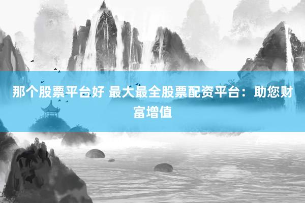 那个股票平台好 最大最全股票配资平台：助您财富增值