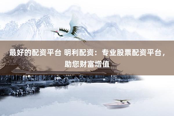 最好的配资平台 明利配资：专业股票配资平台，助您财富增值